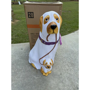 *NEW* 2.5 Ft Golden Retriever Halloween Dog Blow Mold Ghost LED 2025 Home Depot